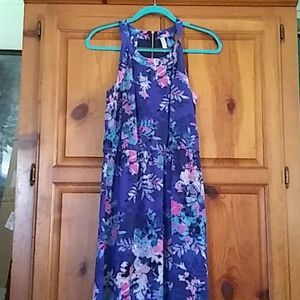 Xhilaration Floral Print Long Sleeveless Dress